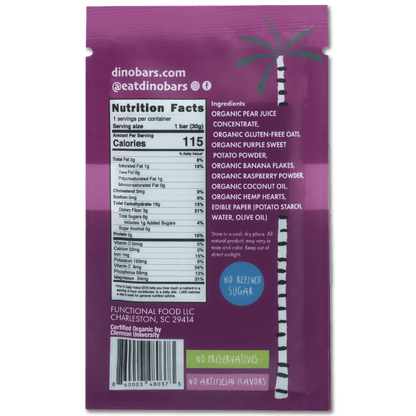 Sweet Potato Raspberry Bar | Single Unit